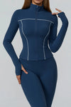 SPARK Contrast Color Slim Yoga Jacket ZC2036