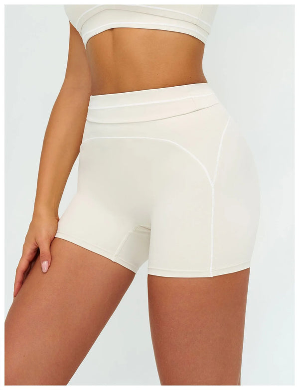 SPARK Contrast Color Folded High Waist Shorts ZC7028