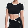 SPARK Contrast Color Short-Sleeve Yoga Tops RX6008