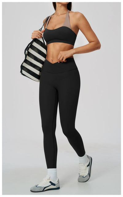 SPARK Women's Naked-Feel Cross Waist Yoga Leggings ZC2588