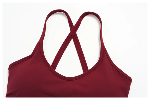 SPARK Women's Shockproof U-Neck Cross Back Yoga Sports Bra ZC5560