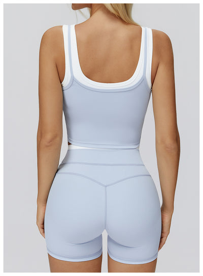 SPARK Two-piece Split Yoga Tank Top For Women ZC3129