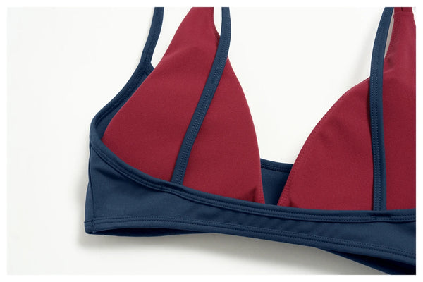 SPARK Women’s Color Block Fake Two-Piece Yoga Bra ZC2585