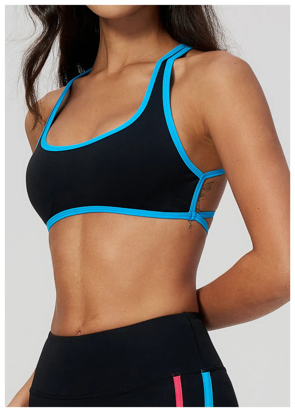 SPARK Women’s Cutout Crossover Back Naked-Feel Sports Bra ZC2578