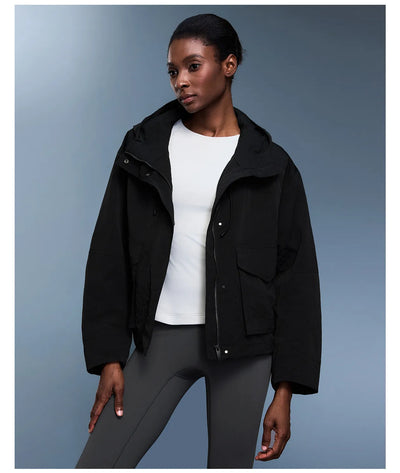 SPARK Light Outdoor Waterproof Hooded Jacket For Women DQ25126