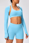 SPARK Women's Thin Smock with Open Back Fitness Cropped Top RX2376