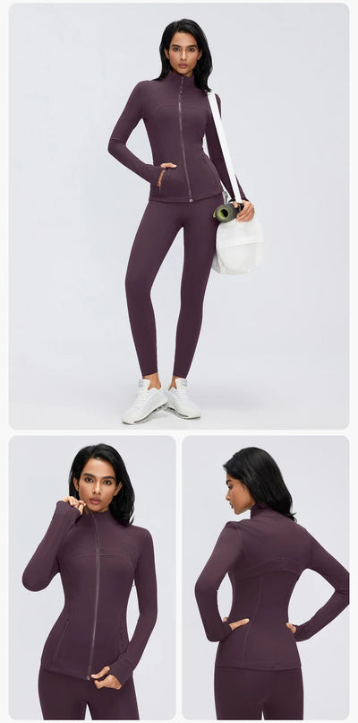 SPARK Women's Slim-Fit Zip-Up Yoga Jacket DQ26110
