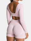 SPARK Fake Two Pieces Fitness Cropped Top RXW3006