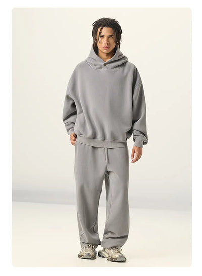 SPARK Unisex Washed-Style Plush-Lined Sweatshirt Set PL8305