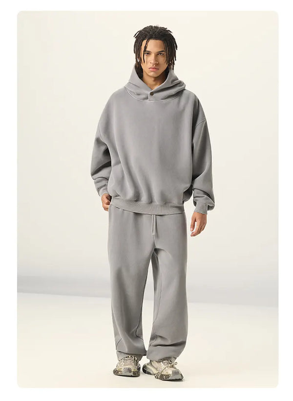 SPARK Unisex Washed-Style Plush-Lined Sweatshirt Set PL8305