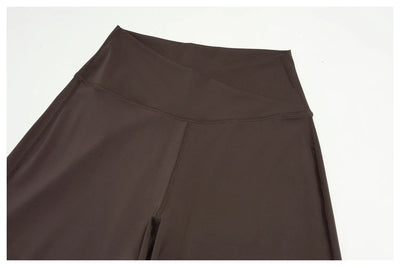 SPARK Women's Naked-Feel Cross Waist Yoga Wide Leg Pants ZC2588