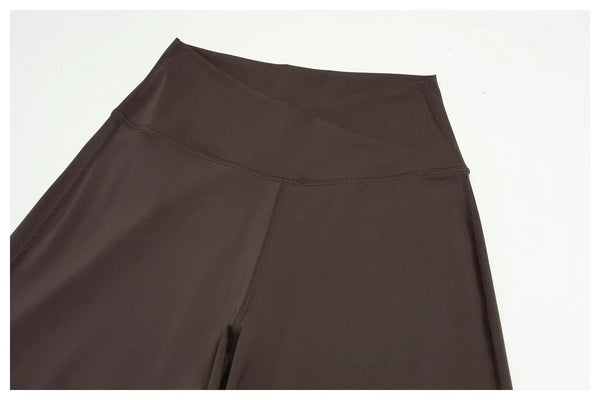 SPARK Women's Naked-Feel Cross Waist Yoga Wide Leg Pants ZC2588