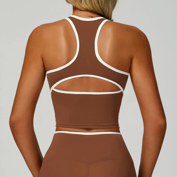 SPARK Women's Color Block Racerback Yoga Tank Top ZC9238