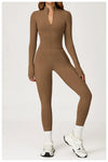 SPARK Plush Warm Stand Collar Zipper Long-sleeved Jumpsuit ZC5050