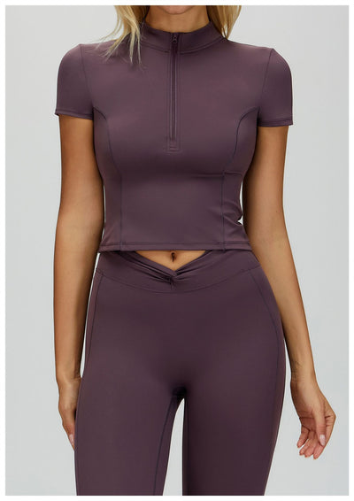 SPARK Half-zip Yoga Fitness Short Sleeved ZC4514