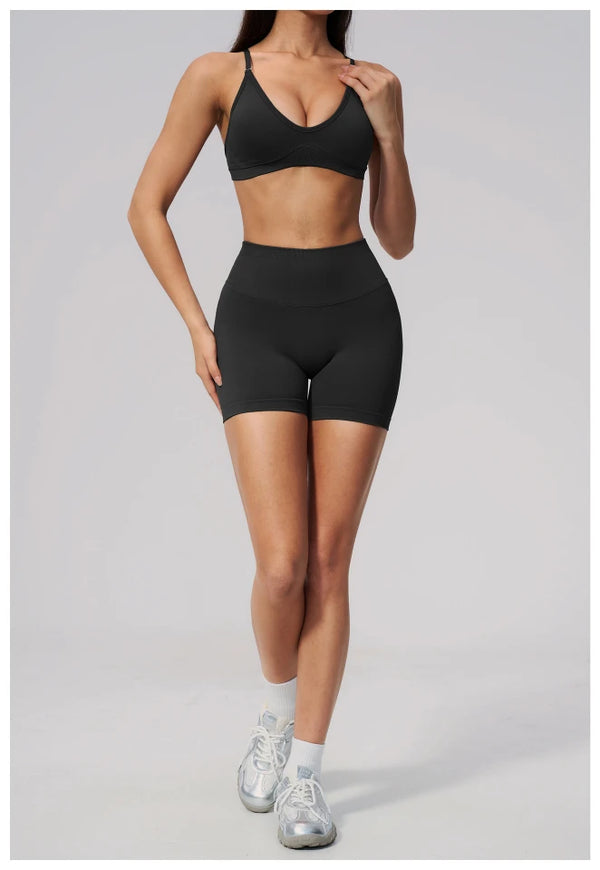SPARK Seamless Ribbed 3-Way Convertible Yoga Sports Bra ZC3597