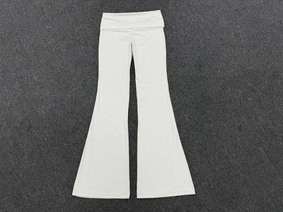 SPARK Women’s Fold-Over Waist Butt-Lifting Yoga Flare Pants TF2257