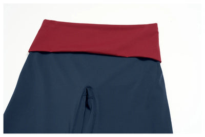 SPARK Women’s High-Waisted Color Block Fold-Over Yoga Pants ZC2585