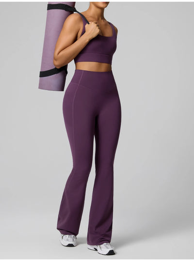 SPARK Women's High Waist Shaping Yoga Flare Pants with Pocket FYD248