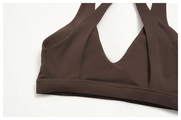 Spark Women's Halter-Neck High Support Yoga Sports Bra ZC2588