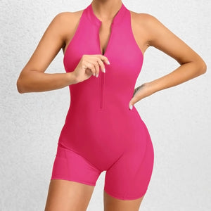 SPARK New Style Zipper Yoga Woman Jumpsuit TFQ22