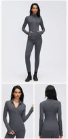 SPARK Women's Slim-Fit Zip-Up Yoga Jacket DQ26110