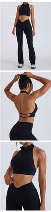SPARK High Collar Halter Neck Shockproof Yoga Fitness Bra CY3509