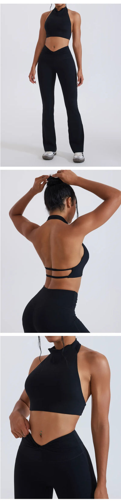 SPARK High Collar Halter Neck Shockproof Yoga Fitness Bra CY3509