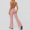 SPARK Butterfly Back Yoga Flared Jumpsuit For Women ZC9506