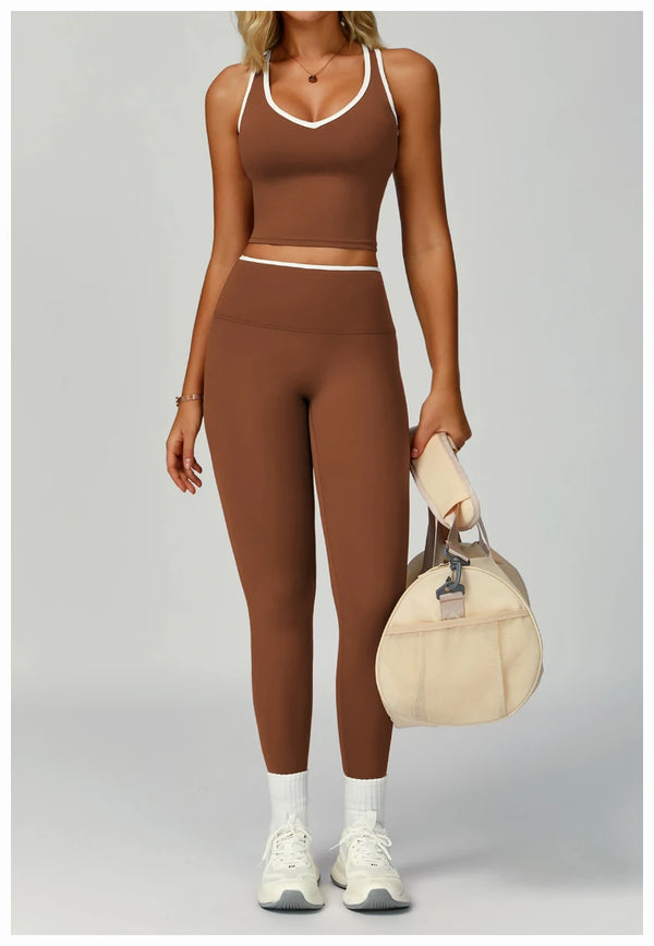 SPARK Women's Color Block Racerback Yoga Tank Top ZC9238