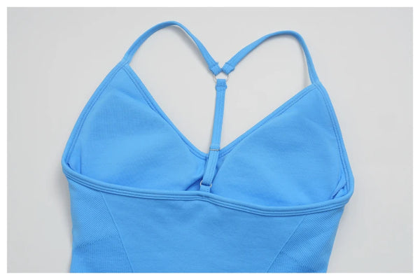 SPARK Seamless Halter Neck Y-Back Yoga Fitness Tank Top ZC3595