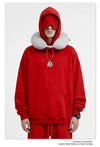 SPARK Men's Solid Color Hooded Sweatshirt with Eye Mask TH2692