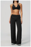 SPARK Retro Polka Dot Fold-Over Yoga Pants ZC4549