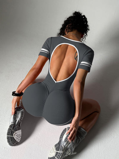 SPARK Seamless Sexy Hollow Back Hip-lifting Fitness Jumpsuit XY2456