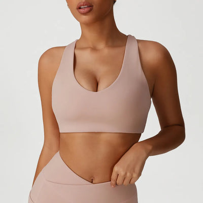 SPARK Cross Back Heart Shape Beautiful Sports Bra YG2526