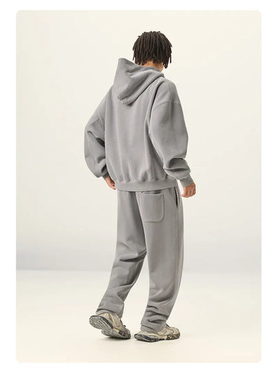 SPARK Unisex Washed-Style Plush-Lined Sweatshirt Set PL8305