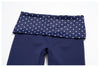 SPARK New Brushed Retro Polka Dot Fold-Over Yoga Capri ZC4549