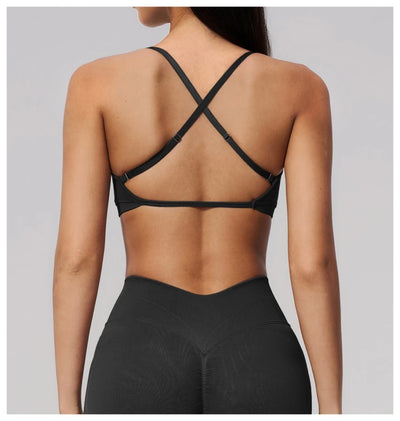 SPARK Seamless Ribbed 3-Way Convertible Yoga Sports Bra ZC3597