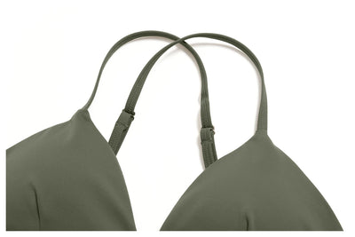 SPARK Women's Brushed V-Neck Cross-Back Yoga Bra ZC8793