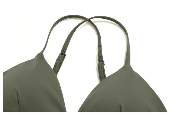 SPARK Women's Brushed V-Neck Cross-Back Yoga Bra ZC8793