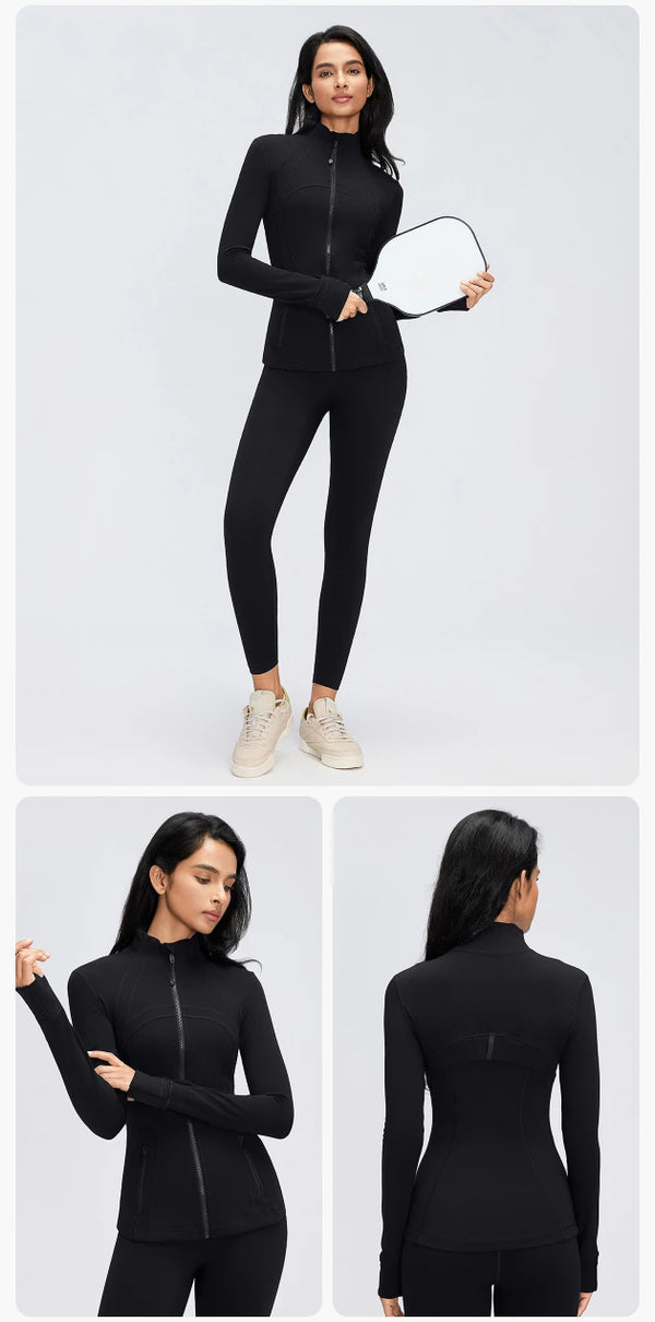 SPARK Women's Slim-Fit Zip-Up Yoga Jacket DQ26110