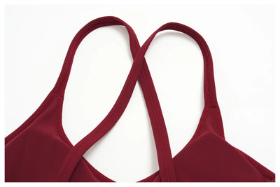 SPARK Women's Shockproof U-Neck Cross Back Yoga Sports Bra ZC5560
