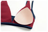 SPARK Women’s Color Block Fake Two-Piece Yoga Bra ZC2585