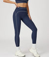 SPARK Contrast Color Sanded Folded High Waist Leggings ZC7028