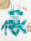 SPARK Tie Dye Bikini with Coverup Beach Skirt ZY8B2214