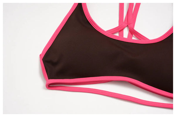 SPARK Women’s Cutout Crossover Back Naked-Feel Sports Bra ZC2578
