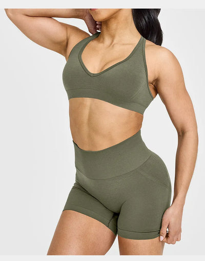 SPARK Seamless High Waist Hip Lift Yoga Cycling Shorts RX6017