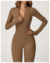 SPARK Plush Warm Stand Collar Zipper Long-sleeved Jumpsuit ZC5050