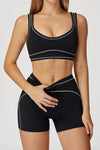 SPARK Contrast Color Folded High Waist Shorts ZC7028