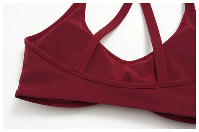 SPARK Women's Shockproof U-Neck Cross Back Yoga Sports Bra ZC5560